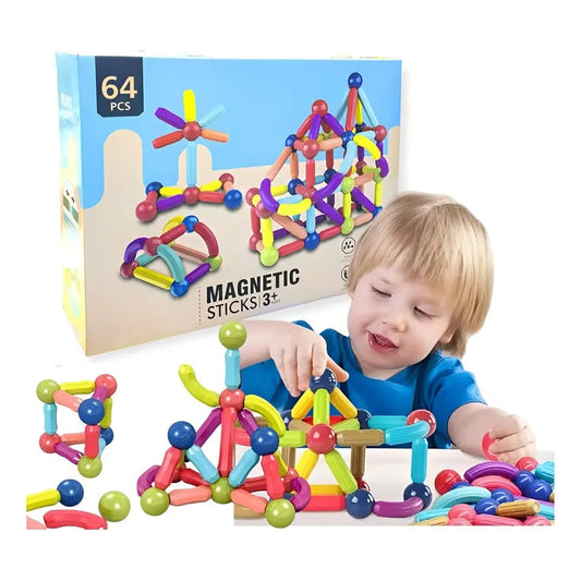Juego de Bloques Magnéticos 64 piezas