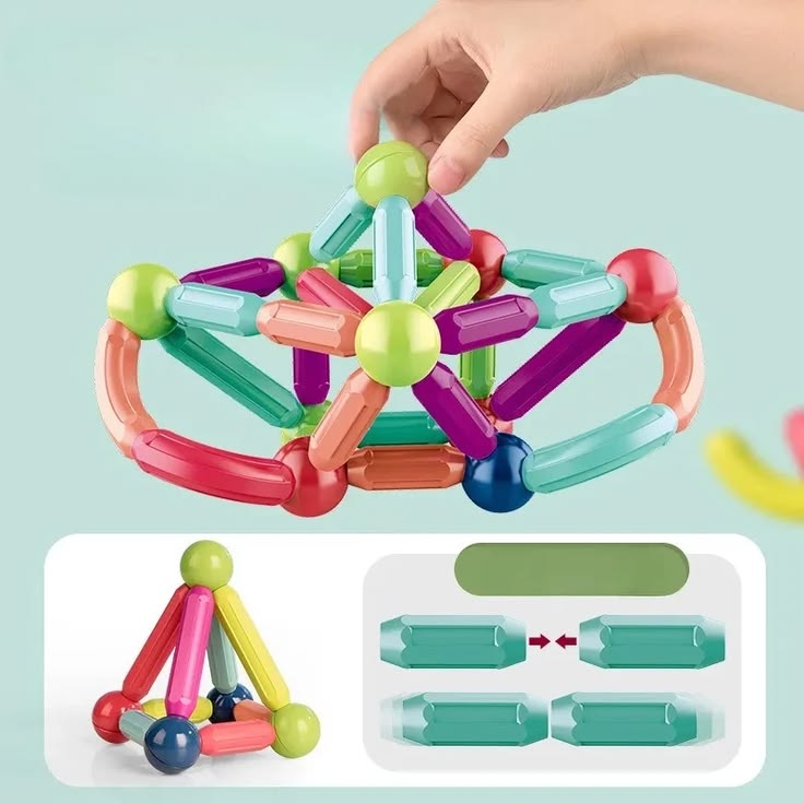 Juego de Bloques  Magnéticos 64 piezas