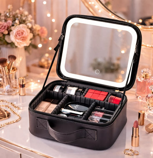 Organizador de belleza con iluminación