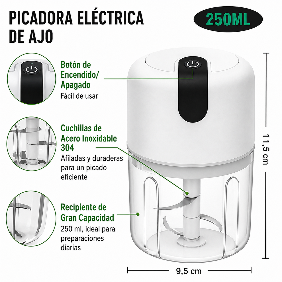 Procesador De Alimentos Electrico 250ML