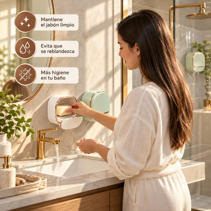 DrainEra® Jabonera portátil con drenaje y tapa