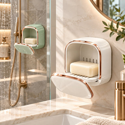 DrainEra® Jabonera portátil con drenaje y tapa