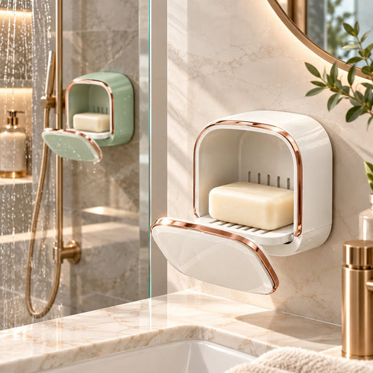 DrainEra® Jabonera portátil con drenaje y tapa