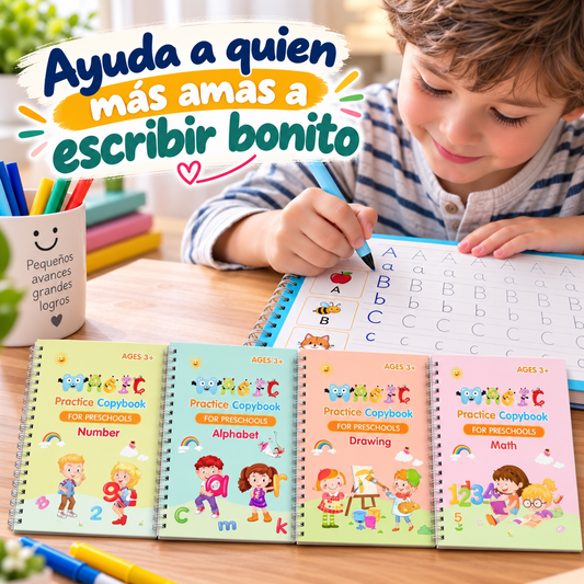 TrazoMágico - 4 cuadernos caligrafia mágica